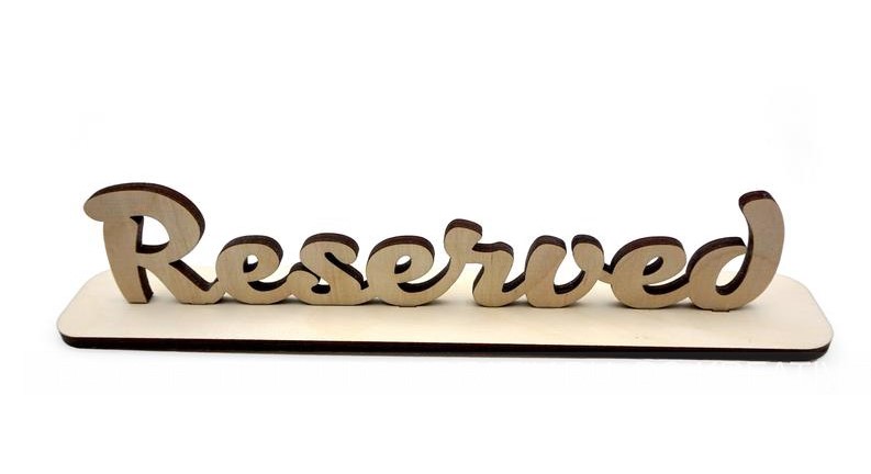 Табличка Reserved
