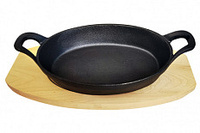 Сковорода на подставке 28х15,5х 7,3 см овальная с ручками  MYRON COOK