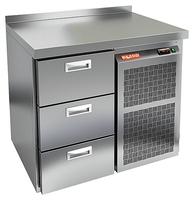 Стол морозильный HICOLD GN 3 BR2 BT с бортом