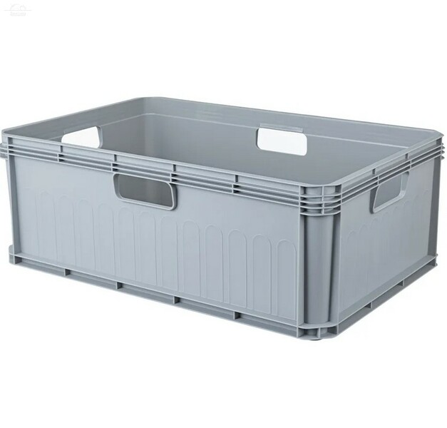 Ящик универсальный 45 л 600х400х220 сплошной серый, Евробокс Рестола Ящик универсальный 45 л 600х400х220 сплошной серый, Евробокс Рестола