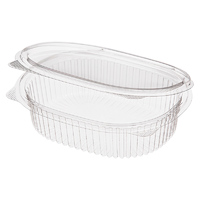 Контейнер с совмещенной крышкой 350 мл 159х130 мм H40 мм OPS прозрачный