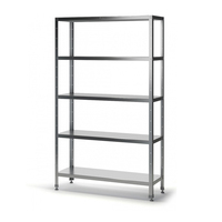 Стеллаж с полками  5 полок  нержавеющая сталь  уголок оцинкованная сталь    1200х500х2000