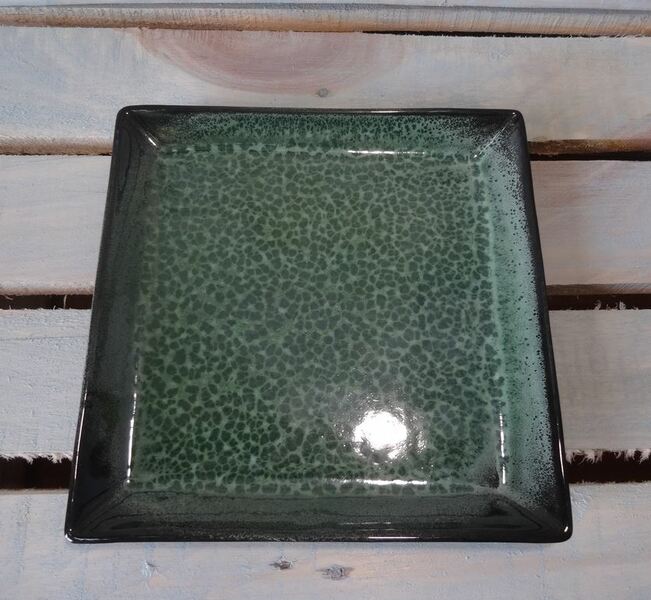 Тарелка квадратная 22х22 см VERDE NOTTE Борисовская керамика Тарелка квадратная 22х22 см VERDE NOTTE Борисовская керамика