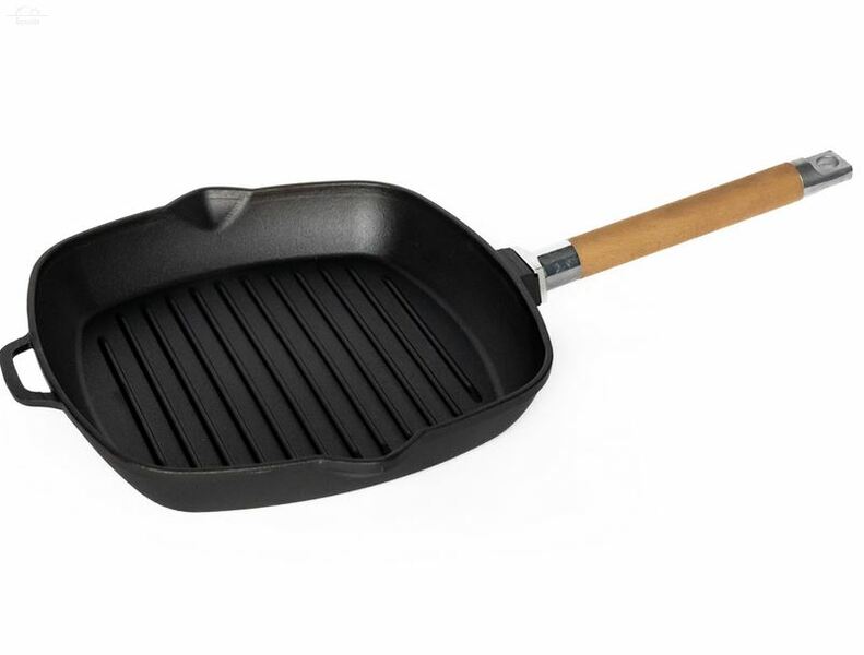 Сковорода-гриль 26х26 см чугун съемная ручка Гардарика Сковорода-гриль 26х26 см чугун съемная ручка Гардарика