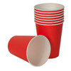 Стакан бумажный 200/250 мл D80 мм красный однослойный