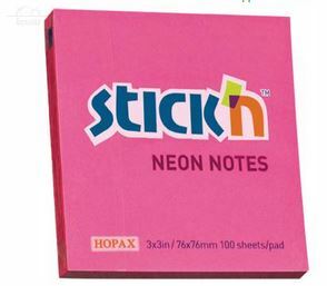 Бумага для заметок самокл./ 76х76 мм / 100 л. / 1 цв. малиновый / неон HOPAX -21165 Бумага для заметок самокл./ 76х76 мм / 100 л. / 1 цв. малиновый / неон HOPAX -21165