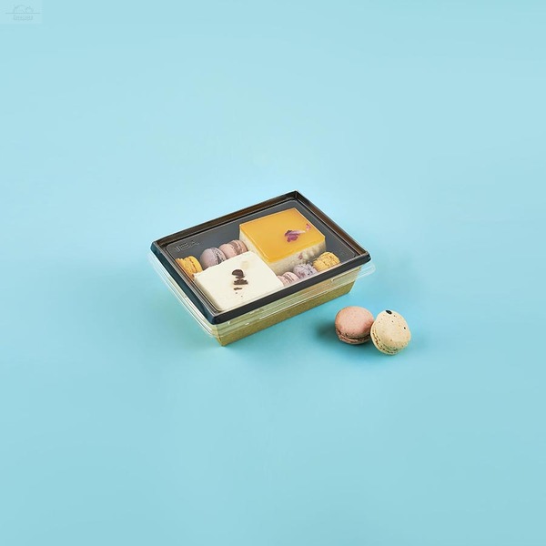 Контейнер ECOс прозрачной крышкой 100х135/85х120х45 мм 400 мл картон, крафт цвета снаружи, изнутри черный Контейнер ECOс прозрачной крышкой 100х135/85х120х45 мм 400 мл картон, крафт цвета снаружи, изнутри черный