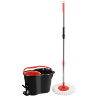 Ведро с отжимом, со шваброй, 2 насадка из микрофибры Торнадо MopM-24