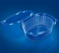 Контейнер с совмещенной крышкой "АВ" 500 мл 159х130 мм H55 мм OPS прозрачный Контейнер с совмещенной крышкой "АВ" 500 мл 159х130 мм H55 мм OPS прозрачный