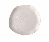 Тарелка мелкая 29 см Dove Roots каменная керамика, белый