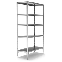 Стеллаж производственный СТЛ-О 800/600/2000 ТНН 5 полок АСС  нерж сталь  оцинк сталь