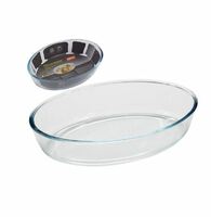 Форма для выпечки 30х21 см H7 см 2,4 л жаропрочное стекло овальная  CRISTALLINO