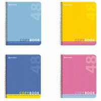 Тетрадь, А5, в клетку, 48 л., BRAUBERG, гребень, клетка, обложка картон