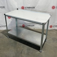 Стол производственный с бортом УСРБ-12060-УОПО  без эксплуатации УЦЕНКА  каркас оцинкованная сталь  полка, разборный