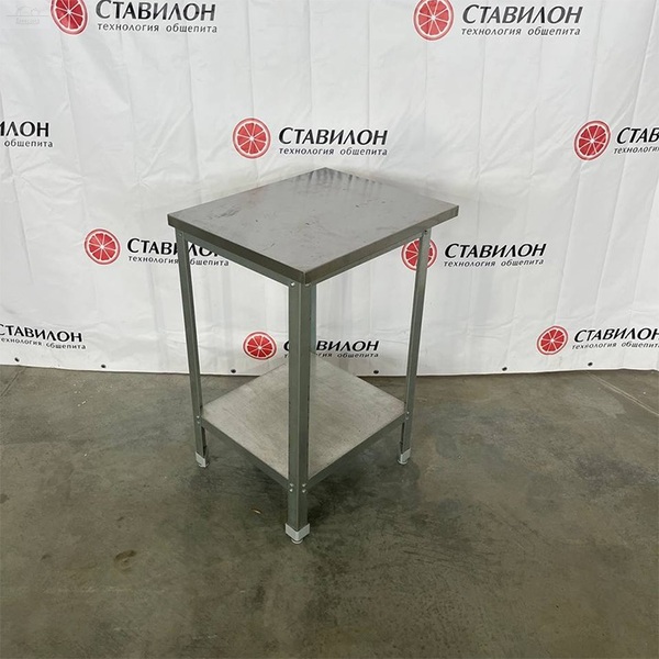 Стол производственный островной УСРО-04060-УОПО без эксплуатации УЦЕНКА каркас оцинкованная сталь полка, разборный Стол производственный островной УСРО-04060-УОПО без эксплуатации УЦЕНКА каркас оцинкованная сталь полка, разборный