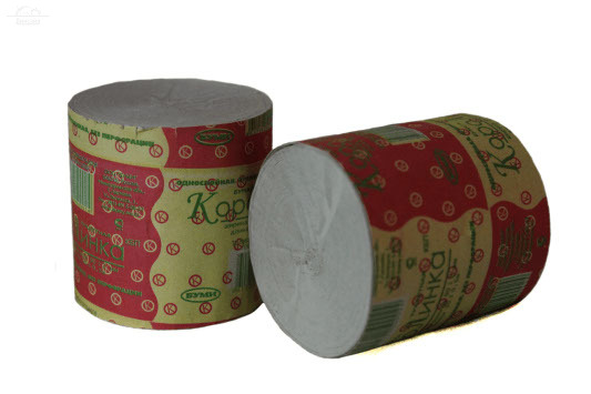 Бумага туалетная без втулки 1 слой Королинка макулатура серый Бумага туалетная без втулки 1 слой Королинка макулатура серый