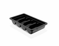 Контейнер для столовых приборов 4 отделения  пластик  черный GASTROPLAST 