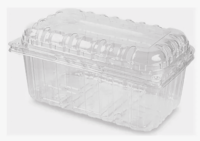 Контейнер прямоугольный для овощей, грибов, ягод 188х115 мм H115 мм РЕТ прозрачный Контейнер прямоугольный для овощей, грибов, ягод 188х115 мм H115 мм РЕТ прозрачный