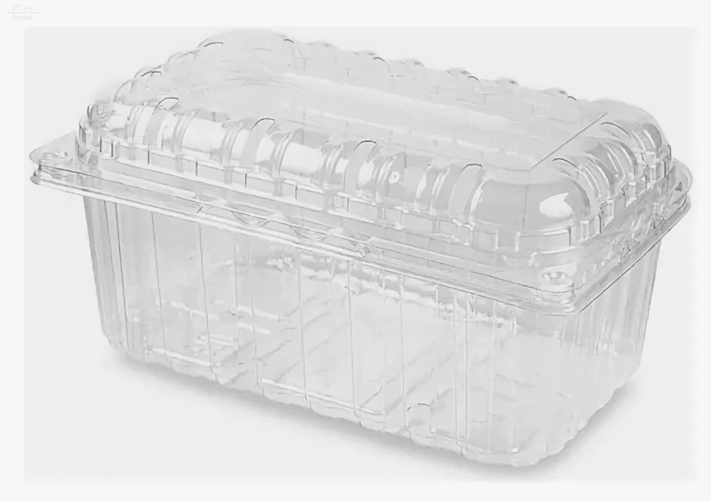 Контейнер прямоугольный для овощей, грибов, ягод 188х115 мм H115 мм РЕТ прозрачный Контейнер прямоугольный для овощей, грибов, ягод 188х115 мм H115 мм РЕТ прозрачный