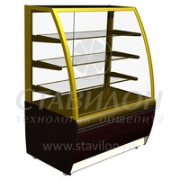 Витрина кондитерская ВХСв - 1,3д Carboma Люкс (K70 VV 1,3-1) Carboma 0...+7°С Carboma  3 полки  1,87 м2