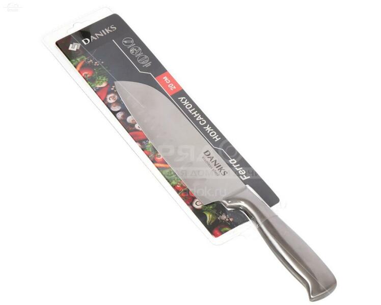 Нож японский Сантоку 17,5 см с мет. полой ручкой ФЕРРА ASTELL Нож японский Сантоку 17,5 см с мет. полой ручкой ФЕРРА ASTELL