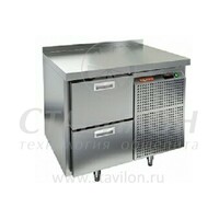Стол морозильный GN с бортом GN 2/BT HICOLD  -10…-18°С   2 двери  нержавеющая сталь