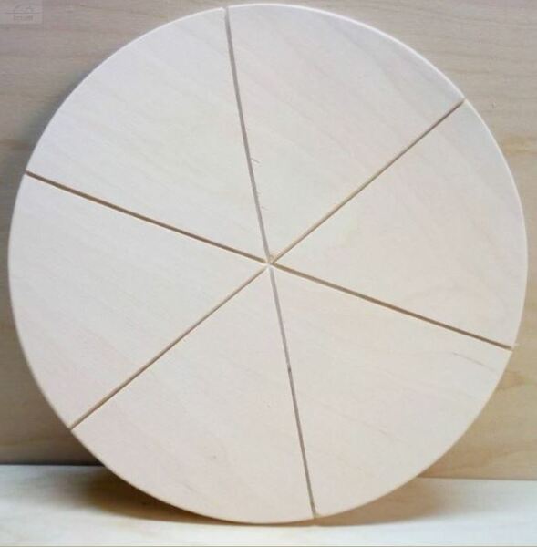 Доска для пиццы 350 мм 6 сегментов фанера СНЯТО С ПРОИЗВОДСТВА Доска для пиццы 350 мм 6 сегментов фанера СНЯТО С ПРОИЗВОДСТВА