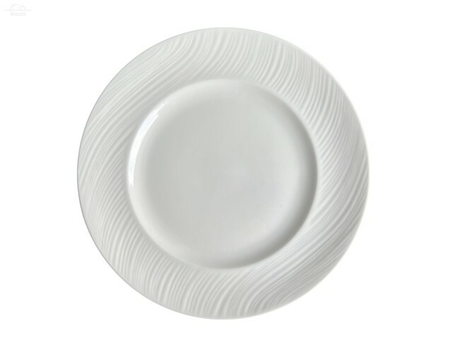 Тарелка мелкая 23 см FLOW PETYE белый фарфор Тарелка мелкая 23 см FLOW PETYE белый фарфор