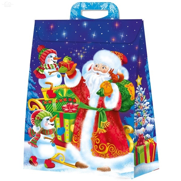 Коробка для подарка 2 кг Снеговички Коробка для подарка 2 кг Снеговички