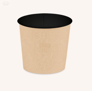 Контейнер ECO 400 мл d-100, h-85 мм супница ДНО черный / крафт OSQ Контейнер ECO 400 мл d-100, h-85 мм супница ДНО черный / крафт OSQ
