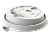 Крышка для стакана со съемным питейником D80 мм белый PP КАШТАН