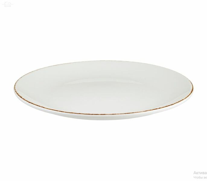 Тарелка мелкая 25 см Ретро коричневый край Bonna Тарелка мелкая 25 см Ретро коричневый край Bonna