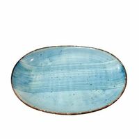 Блюдо овальное 29х22 см .Avanos,Turquoise фарфор голубой