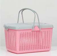 Корзина пластик 47х36х27,5 см нежно-розовый