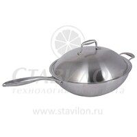 Сковорода WOK с крышкой  WIND36BL  36 см  Аксессуар для плиты WOK INDOKOR