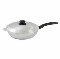 Сковорода 24 см H5 см  литой алюминий  съемная ручка алюминиевая крышка Kukmara