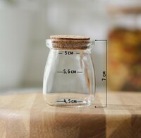 Банка 0,100 л с пробковой  крышкой Доляна