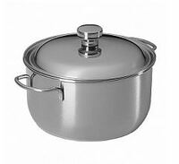 Кастрюля 3 л D20 см нерж.сталь с крышкой Классика Амет