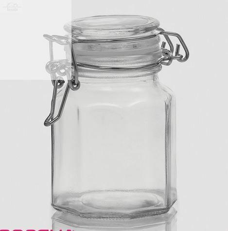 Банка 100 мл с крышкой на застежке «Грани», 6×7×8 см, Банка 100 мл с крышкой на застежке «Грани», 6×7×8 см,