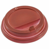 Крышка для стакана с клапаном D80 мм   рубиновый PS
