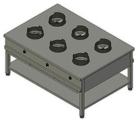 Плита газовая Вулкан KSW 06 8793 WOK