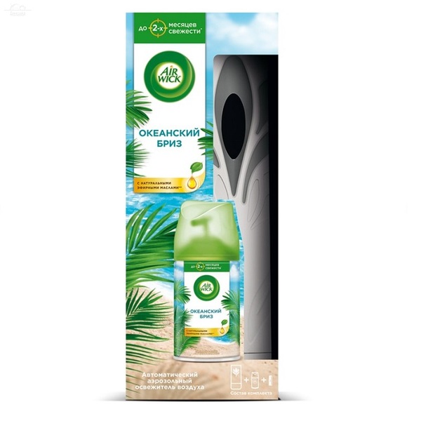 Диспенсер для освежителя воздуха 250 мл Аирвик Океанский бриз Диспенсер для освежителя воздуха 250 мл Аирвик Океанский бриз