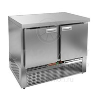 Стол холодильный GN с бортом GNE 11/TN HICOLD  -2...+10°С   2 двери  нержавеющая сталь