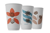 Стакан бумажный 400 мл D90 мм  Гармония ( микс 3 диз)  дизайн двухслойный 