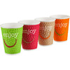 Стакан бумажный 200/250 мл D80 мм Impresso, Enjoy дизайн двухслойный