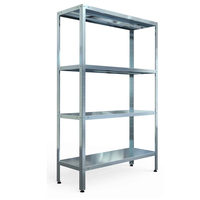 Стеллаж производственный НО164-11560 РТПС 4 полки   нерж сталь  оцинк сталь