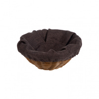 Чехол для корзинки пластиковой круглой кт1896 рогожка темно-коричневый