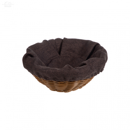 Чехол для корзинки пластиковой круглой кт1896 рогожка темно-коричневый Чехол для корзинки пластиковой круглой кт1896 рогожка темно-коричневый