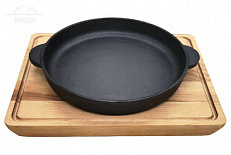 Сковорода на подставке 18 см круглая чугун MYRON COOK Сковорода на подставке 18 см круглая чугун MYRON COOK