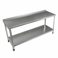 Стол производственный с бортом  нержавеющая полка  уголок нержавеющая сталь  разборный    1800х700х850  НЕСТ